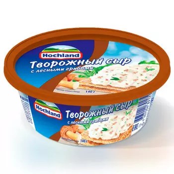 Сыр хохланд 140 г творожный с лесными грибами