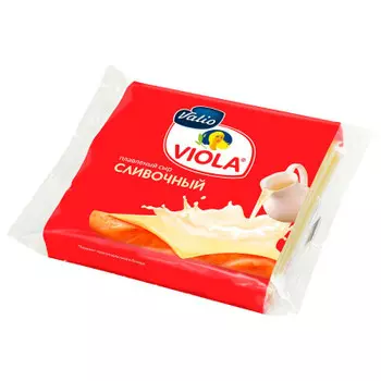 Сыр плавленый виола 140 г сливочный ломтики