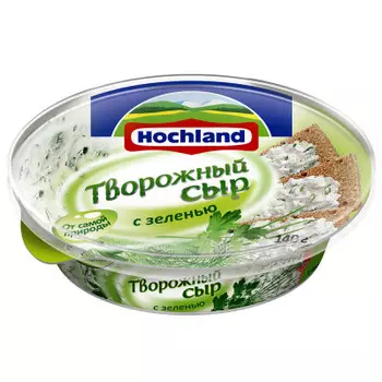 Сыр хохланд 140 г творожный с зеленью
