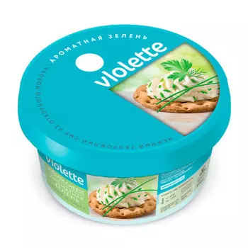 Сыр виолетта 140 г 70% творожный с зеленью