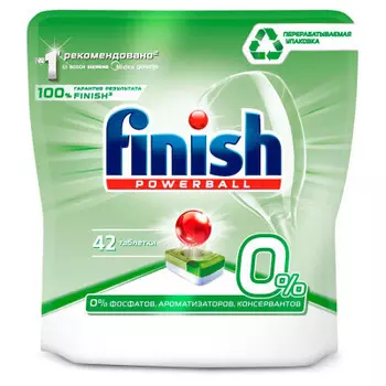 Таблетки для посудомоечных машин финиш 42 шт бесфосфатные