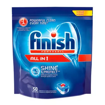 Таблетки для посудомоечных машин Finish 50шт все в 1
