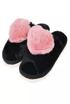 Тапочки женские открытые с сердцем эконом