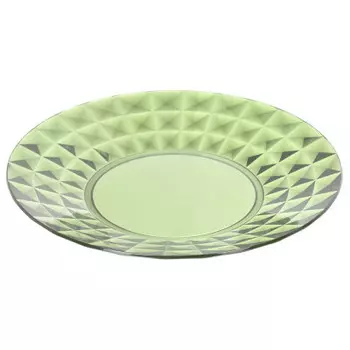 Тарелка 20 см кверти винтаж полистирол зеленый