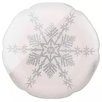 Тарелка 21 см аксам акцентная сноуфлейк сильвер пирл