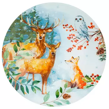 Тарелка десертная 25 см лефард зимняя сказка 198-198