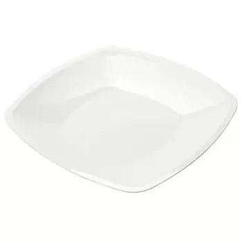 Тарелка квадратная 18 см 3 шт буфет белая