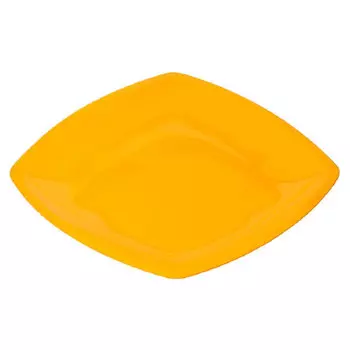 Тарелка квадратная 18 см 3 шт буфет желтая
