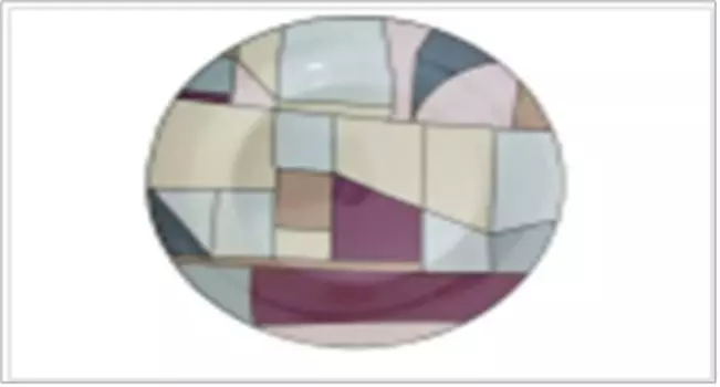 Тарелка обеденная 26.5 см витраж б103-1