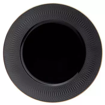 Тарелка обеденная 27 см бронко крокус черная