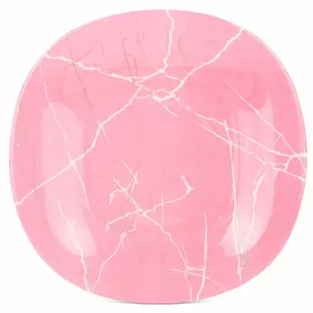 Тарелка обеденная 27 см люминарк марбл пинк сильвер q7479