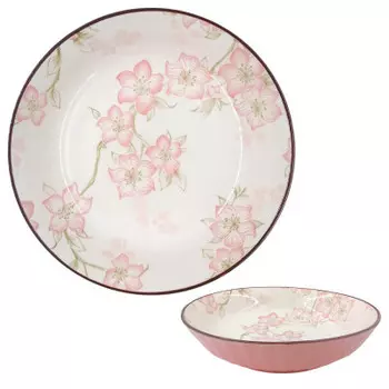 Тарелка суповая 18, 2*4.2 см Европа керамика розовый ns701