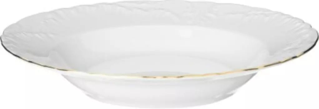 Тарелка суповая 22.5 см кмиелоу рококо золотая линия 676-072