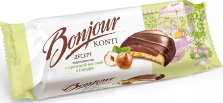 Тарталетки бонжур 200 г с ореховой пастой в глазури