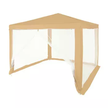 Тент садовый грин глейд с мооскитной сеткой 3 х3х2.5 м полиэстер бежевый 1040