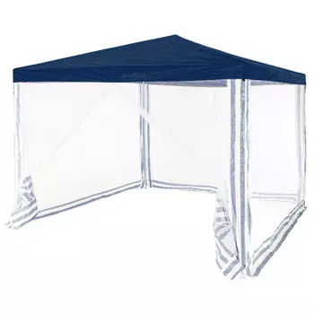 Тент садовый грин глейд с мооскитной сеткой 3 х3х2.5 м полиэтилен синий 1033