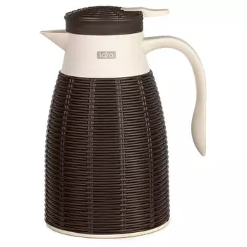 Термос 1000 мл лара ротанг стеклянная колба lr04-80 brown