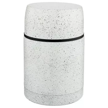 Термос 500мл Agness белый колба нержавеющая сталь широкое горло крышка чаша 910-106