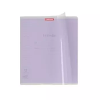 Тетрадь 12 л линия эрихкраузе классика с пластиковой обложкой на скобе а5 фиолетовый 56339