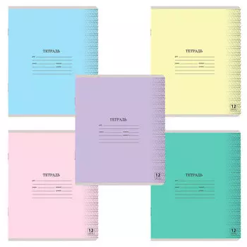 Тетрадь 12л частая косая линия юнландия классическая 5 видов 105650