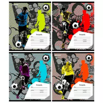 Тетрадь 18л клетка футбол уф-лак тшк18-фут