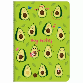 Тетрадь 40л клетка Brauberg милые авокадо a5 403770