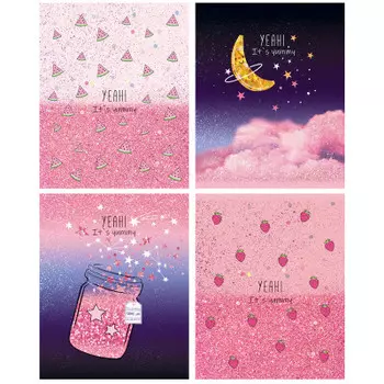 Тетрадь 48 л клетка биджи это вкусно блестки а5