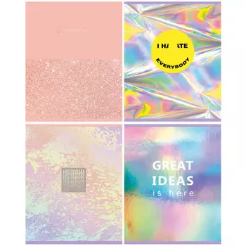 Тетрадь 48 л клетка биджи нэллоу эврибоди глянцевая ламинация а5