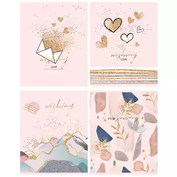 Тетрадь 48 л клетка биджи тиснение голографическое фольгой а5