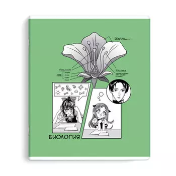 Тетрадь 48 л клетка феникс+ аниме биология а5 63423