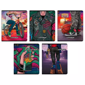 Тетрадь 48 л клетка феникс+ против правил мягкий переплёт ассорти 59109