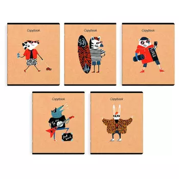 Тетрадь 48 л клетка феникс+ супер модники мягкий переплёт ассорти 59130