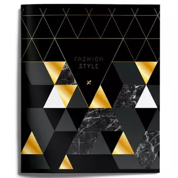 Тетрадь 48л клетка Lorex b&amp;w треугольники lxcbbc-bw