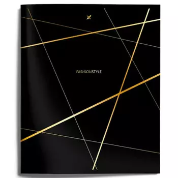 Тетрадь 48л клетка Lorex b&amp;w золотые полосы lxcbbc-bw