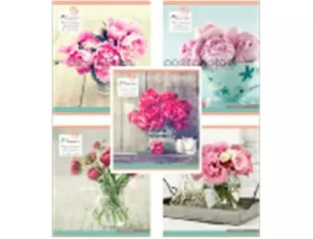 Тетрадь 48л клетка проф-пресс нежные букеты 48-2578