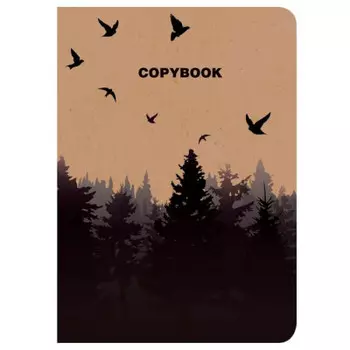 Тетрадь 60л клетка Brauberg крафт лес b5 403807