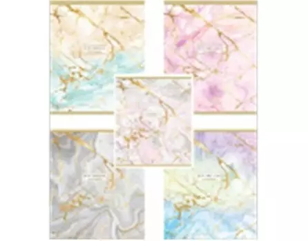 Тетрадь 96л клетка коллизион нежные линии 96-1487