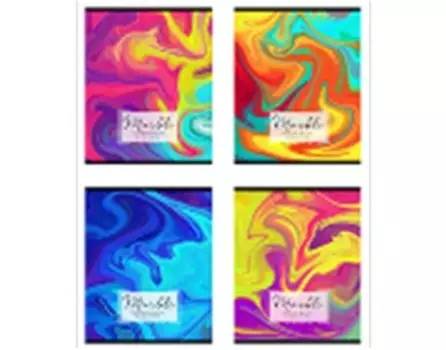 Тетрадь 96л клетка ремикс узоры маслом 96-6980