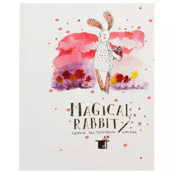 Тетрадь Kroyter 48л 207*165 клетка скрепка магический кролик розовый 06197