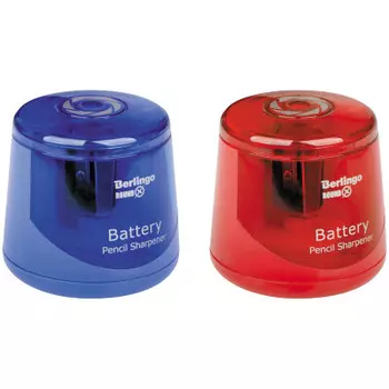 Точилка электрическая берлинго раунд 1 отверстие с контейнером круглая европодвес ассорти 276297