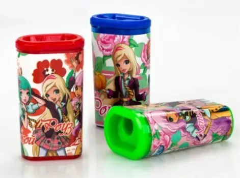 Точилка центрум королевская академия пластиковая с контейнером 87871