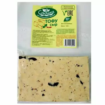 Тофу соевый союешка 150 г с маслинами и базиликом в/уп