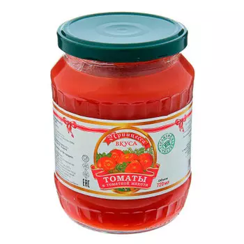 Томаты Принцесса вкуса в томатной мякоти 720г