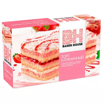 Торт Baker House 350г клубничный Раменский