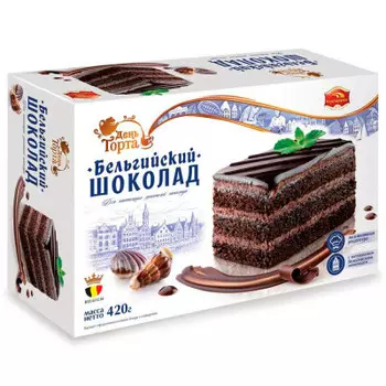 Торт бельгийский шоколад 420г тм черемушки