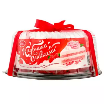 Торт Клубника со сливками 800г Мирель