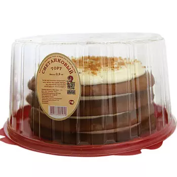 Торт сметанковый 800г хлебозавод №3