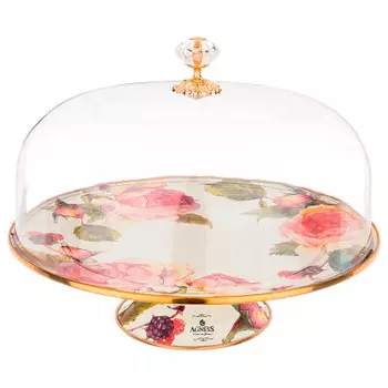 Тортовница 30см Agness пионы 950-031