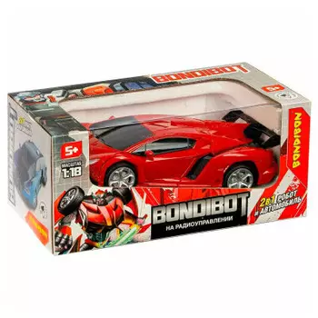 Трансформер бондибон 2 в1 бондибот р/у робот и автомобиль 23 x10 х6см красный вв4960