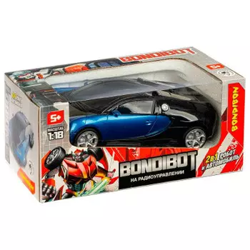Трансформер бондибон 2 в1 бондибот р/у робот и автомобиль 23 x10 х6см синий вв4959